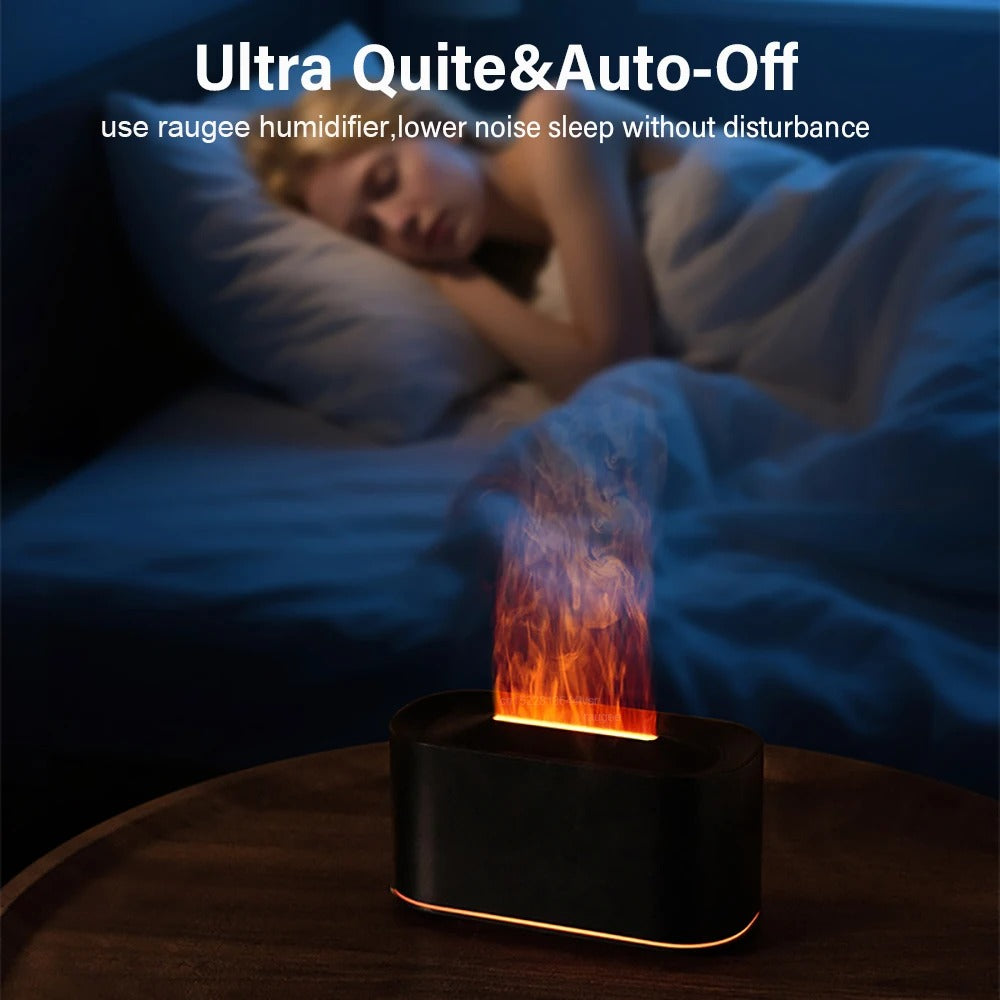 Air Humidifier With LED Lighting Simulation Colorful Flame Fragrance Machine