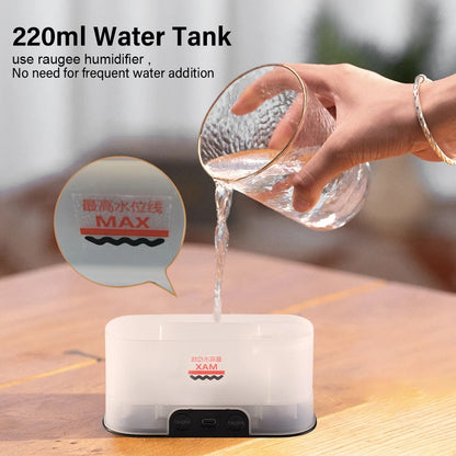 Air Humidifier With LED Lighting Simulation Colorful Flame Fragrance Machine
